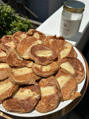 Upside Down Double Banana Pancakes