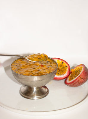 Refined-Sugar Free Passion Fruit Jam with Mango Sea Moss Gel