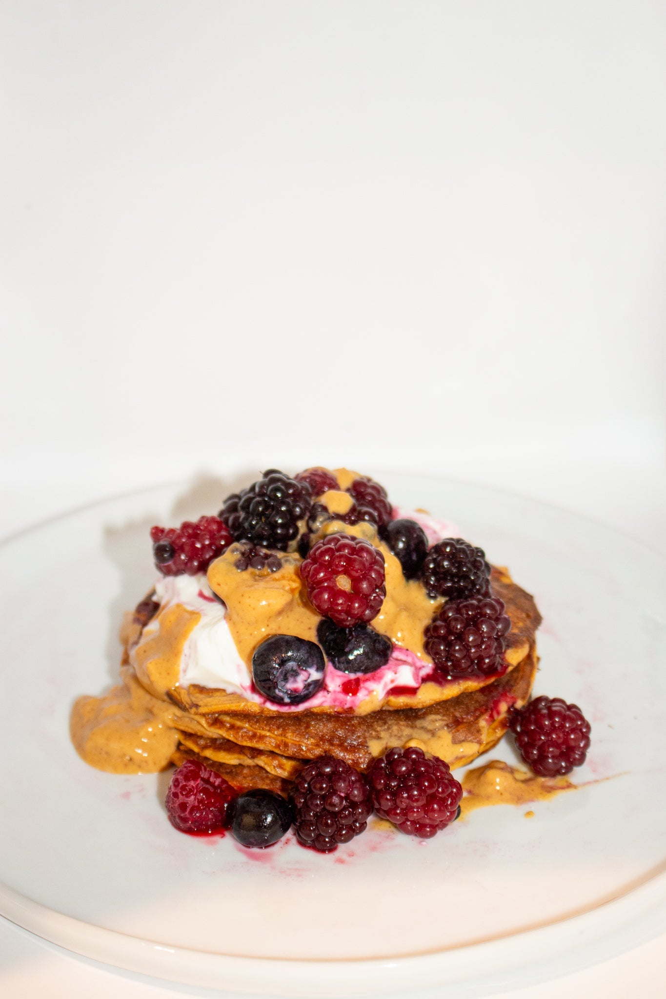 High-Protein Pumpkin Cottage Cheese Pancakes