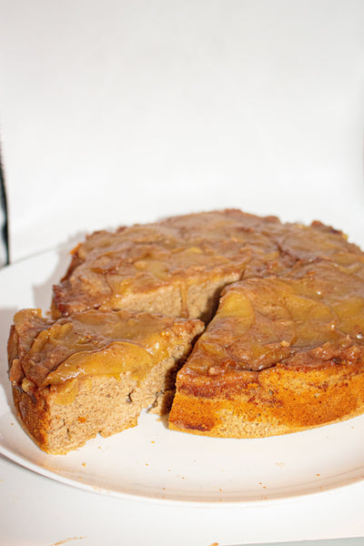 Upside-down Caramelized Apple Almond Cake